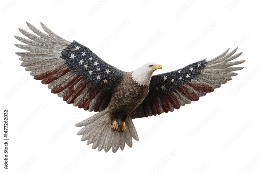 Obraz premium American Eagle Flag Patriotic 4th of July PNG