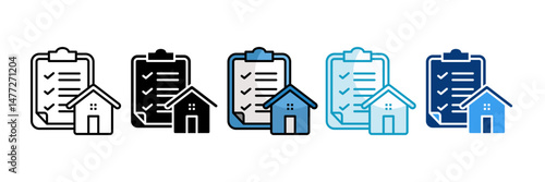Property Management  Icon Set Multiple Style Collection