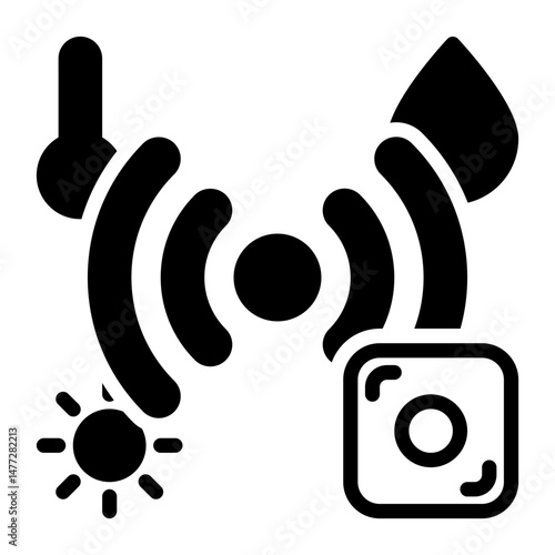 Sensor icon, glyph icon style
