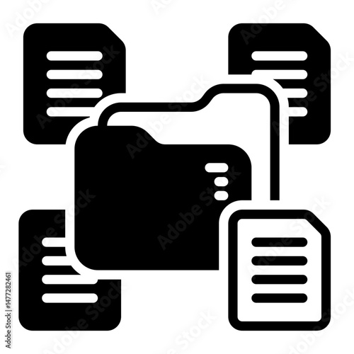 Data Collection icon, glyph icon style