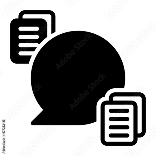 Feedback icon, glyph icon style