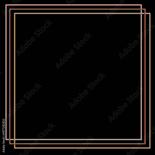 picture frame on black background, Frame 3D