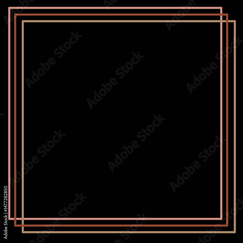 gold frame on black background