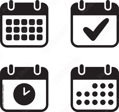 calendar icon set