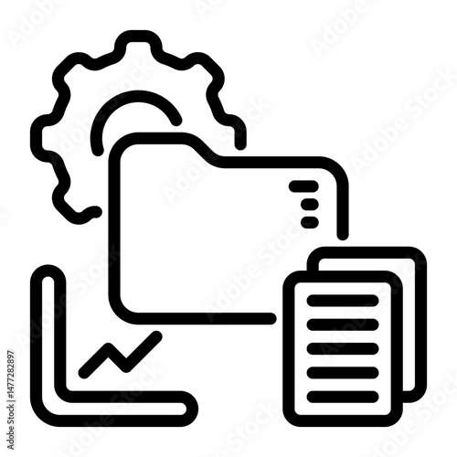 Data icon, line icon style