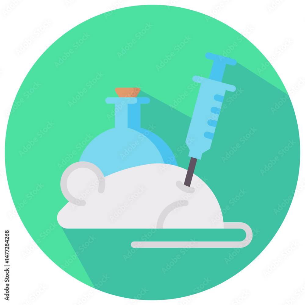 Fototapeta premium experiment vector round flat icon