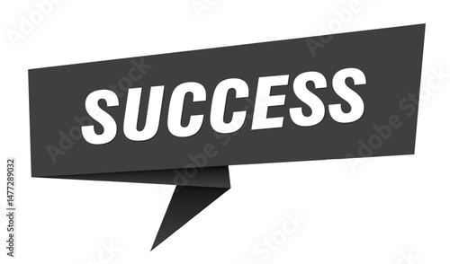 success banner. success speech bubble, label, sticker, sign template