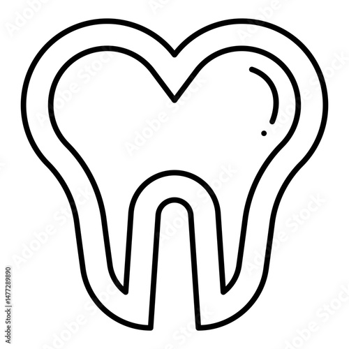 Dentin line icon