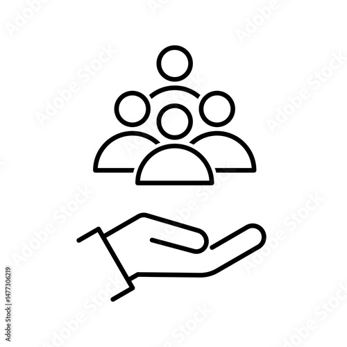 Inclusion Social Equity Icon. Help or support Employee. Gender Equality Symbol. Vector illustration.