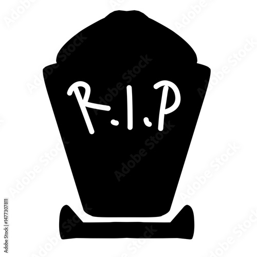Minimalist handwritten rest in peace message against a stark black background