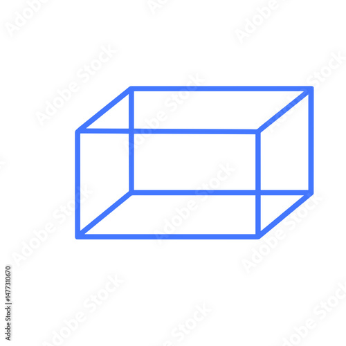 Blue cuboid box