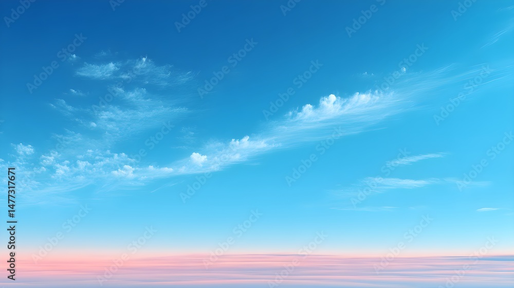 Fototapeta premium Radiant Cumulus Clouds Drifting Across Cerulean Sky – Immersive Visual for Digital Wellness and Eco-Tourism Campaigns