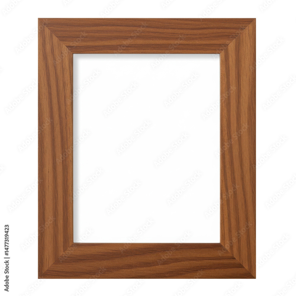 Wooden frame, brown texture, rectangular shape with white space. Perfect for displaying memories Wooden frame, brown texture, rectangular shape with white space. Perfect for displaying memories