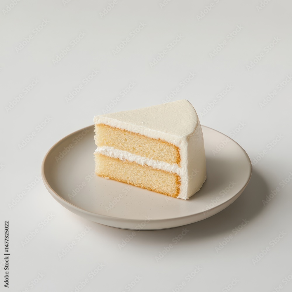 Single slice of vanilla cake Single slice of vanilla cake