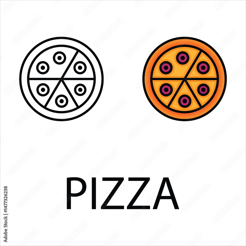 Naklejka premium pizza icon
