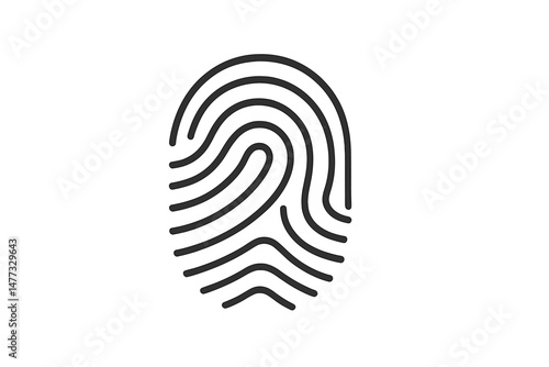 Unique vector icon representing a fingerprint design suitable for security and identity themes in digital applications