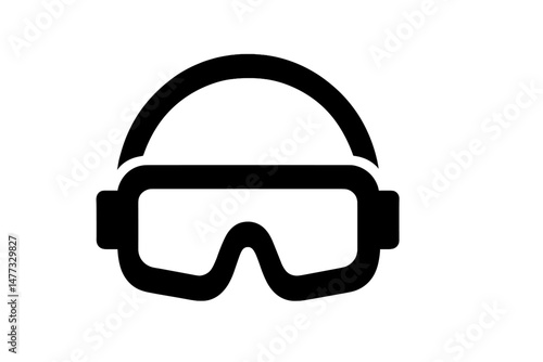 Vector icon of protective goggles, commonly used in laboratory or industrial settings for safety and eye protection