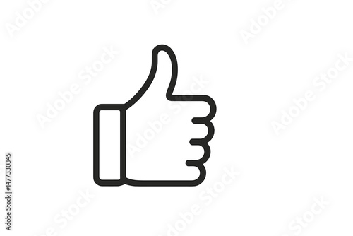 Thumbs up icon representing approval and positivity in modern digital communication