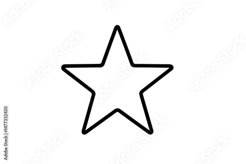 Simple vector icon of a star shape designed for creative projects in digital design and graphic art