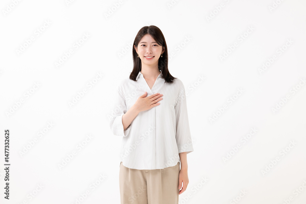 笑顔の女性 笑顔の女性