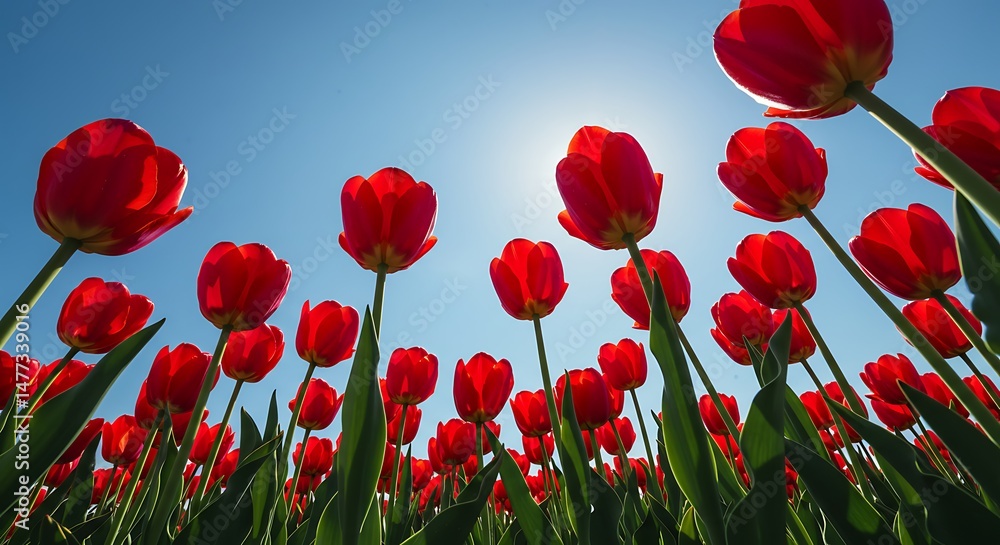 Fototapeta premium Crimson Canopy of Spring