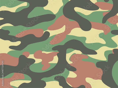 Military camouflage texture pattern vector background