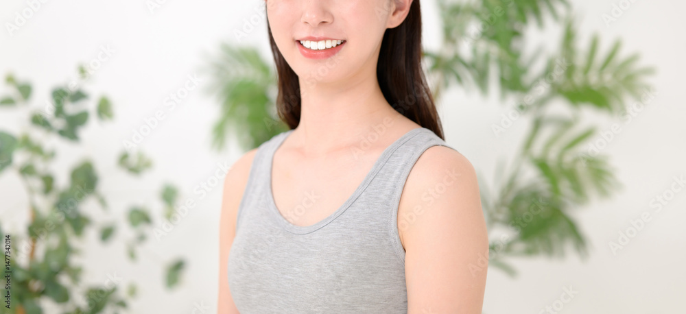 綺麗な歯の女性 綺麗な歯の女性