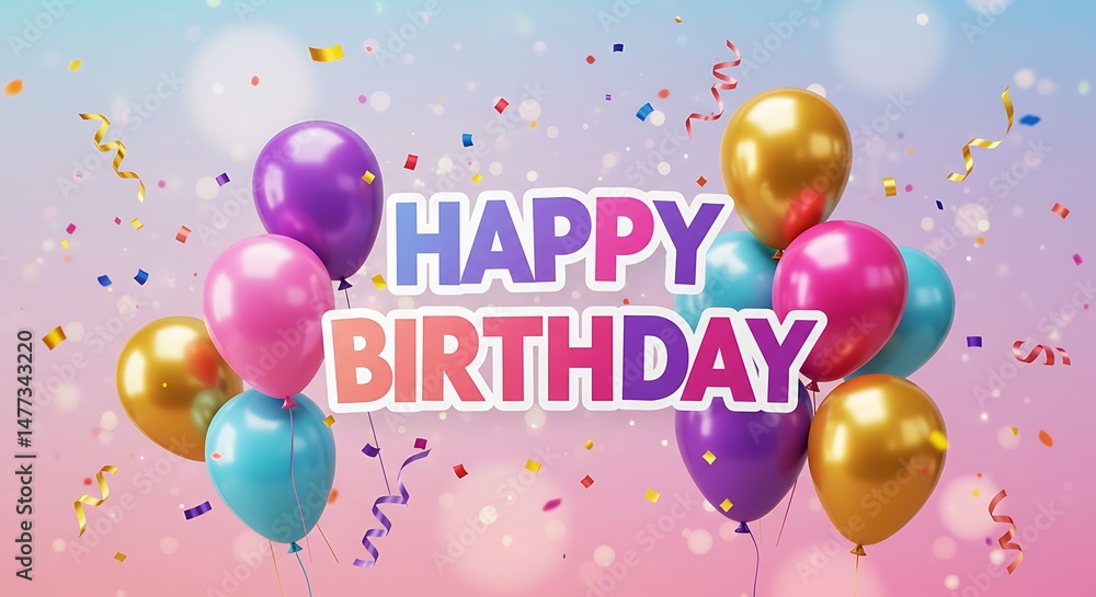 Fototapeta premium Pastel Balloon Bonanza