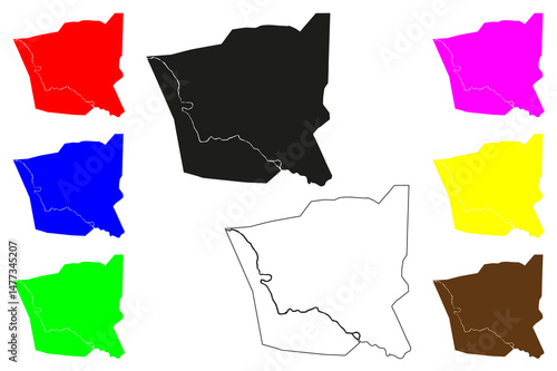 Satna city (Republic of India, State of Madhya Pradesh) map vector illustration, scribble sketch Satna map