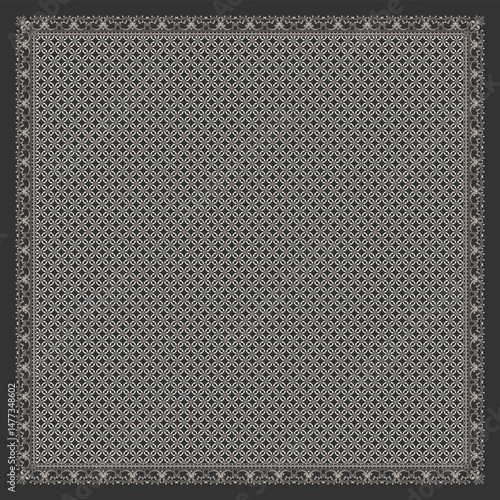 Creative color abstract geometric pattern, vector seamless, can be used for printing onto fabric, interior, design, textile. Scarf design 