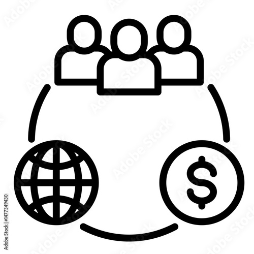 Triple Bottom Line  Icon Element For Design	