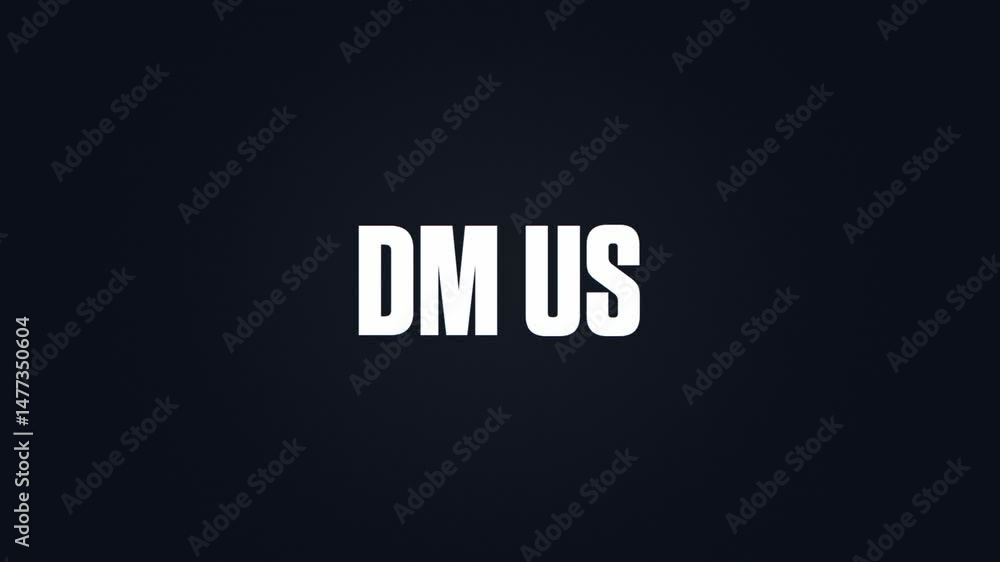 DM Us – 4K Glitch Title Animation | Direct Message CTA for Social Media ...