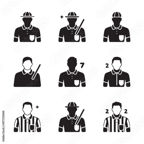 Complete Set of Referee Poses for Game Officiating and Sports Action