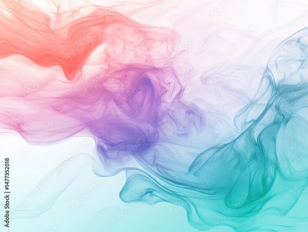 Obraz premium Abstract smoke art with vibrant colors blending seamlessly in a mesmerizing dance of light and shadow ethereal backdrop studio shot