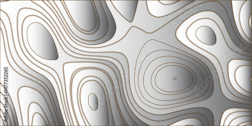 "Create a modern abstract background featuring smooth, topographic-style contour lines in varying shades of gray and brown. The design should have a fluid, organic appearance with subtle gradients.