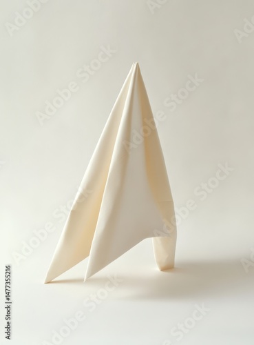 Wallpaper Mural Cream-colored fabric draped in an abstract form Torontodigital.ca