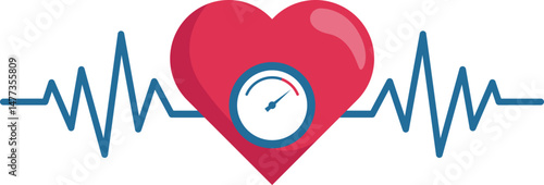World hypertension day health awareness .  High blood bressure or hypertension awareness campaign vector isolated illustration.