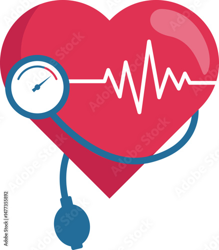 World hypertension day health awareness .  High blood bressure or hypertension awareness campaign vector isolated illustration.