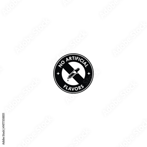 No artificial flavor label, No artificial flavor logo vector graphics