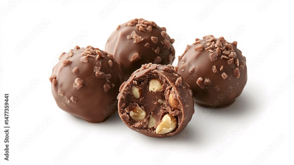 chocolate candies isolated on white chocolate candies isolated on white
