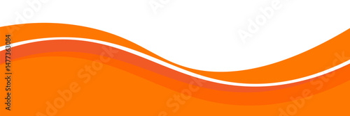 Vector orange line background curve element with white space for text and message design, overlapping layers, vector
