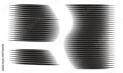 Abstract Wavy Line Optical Illusion Design Vector Art
