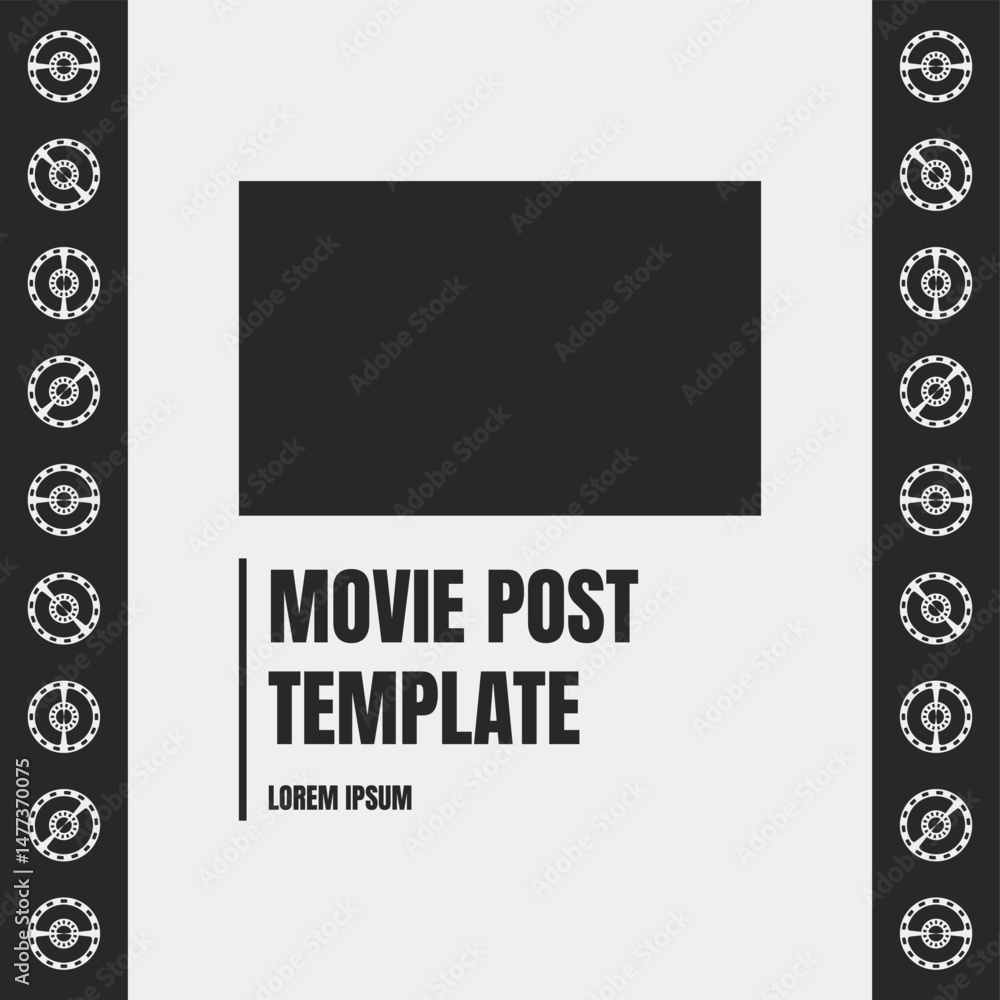 Fototapeta premium Movie Post Template Design for Film Promotions