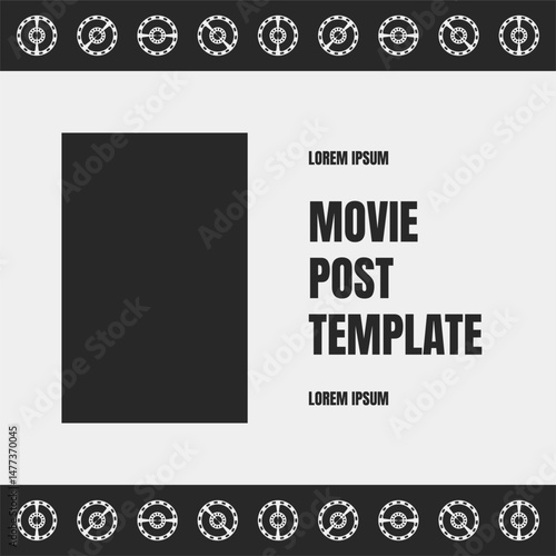 Movie Post Template Design for Film Promotions