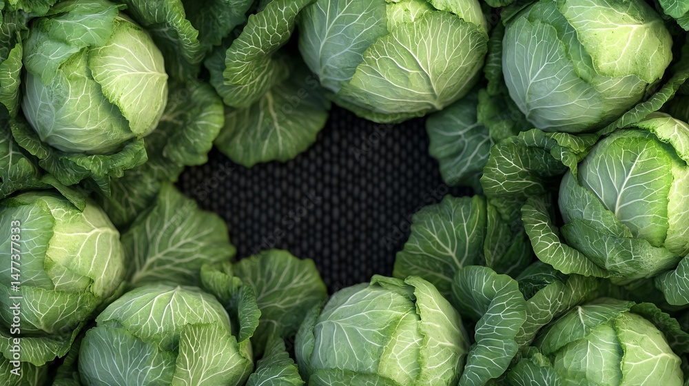 Fototapeta premium fresh green cabbage