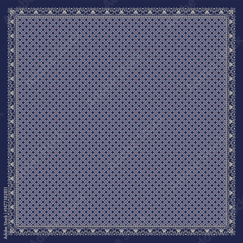 Creative color abstract geometric pattern, vector seamless, can be used for printing onto fabric, textile,  interior, design, textile. Scarf design