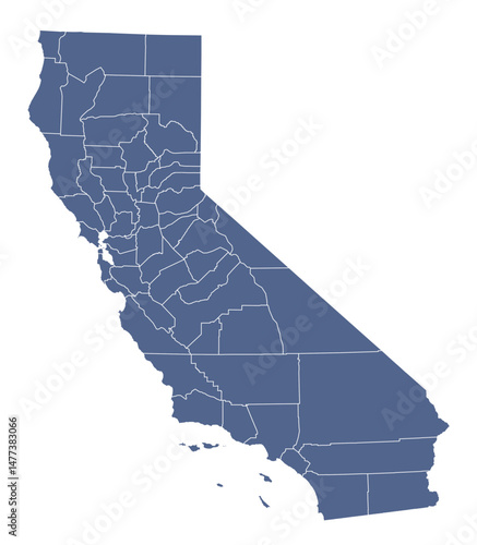 California State administrative map