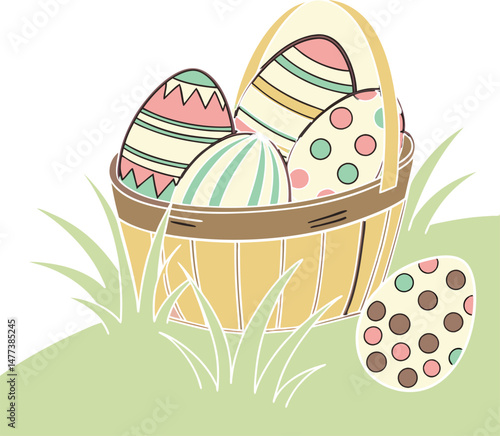 Variety easter eggs set vector image (8).eps