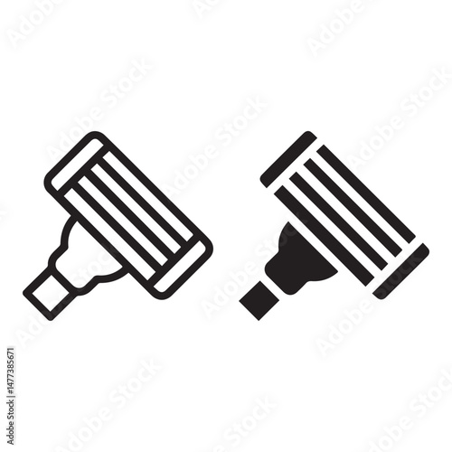 Shaving Tools Collection Icon. Manual Shaving Tools Illustration. Razor.