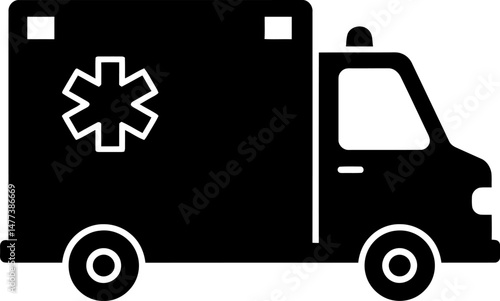 Emergency Medical Services Ambulance Vector Illustration